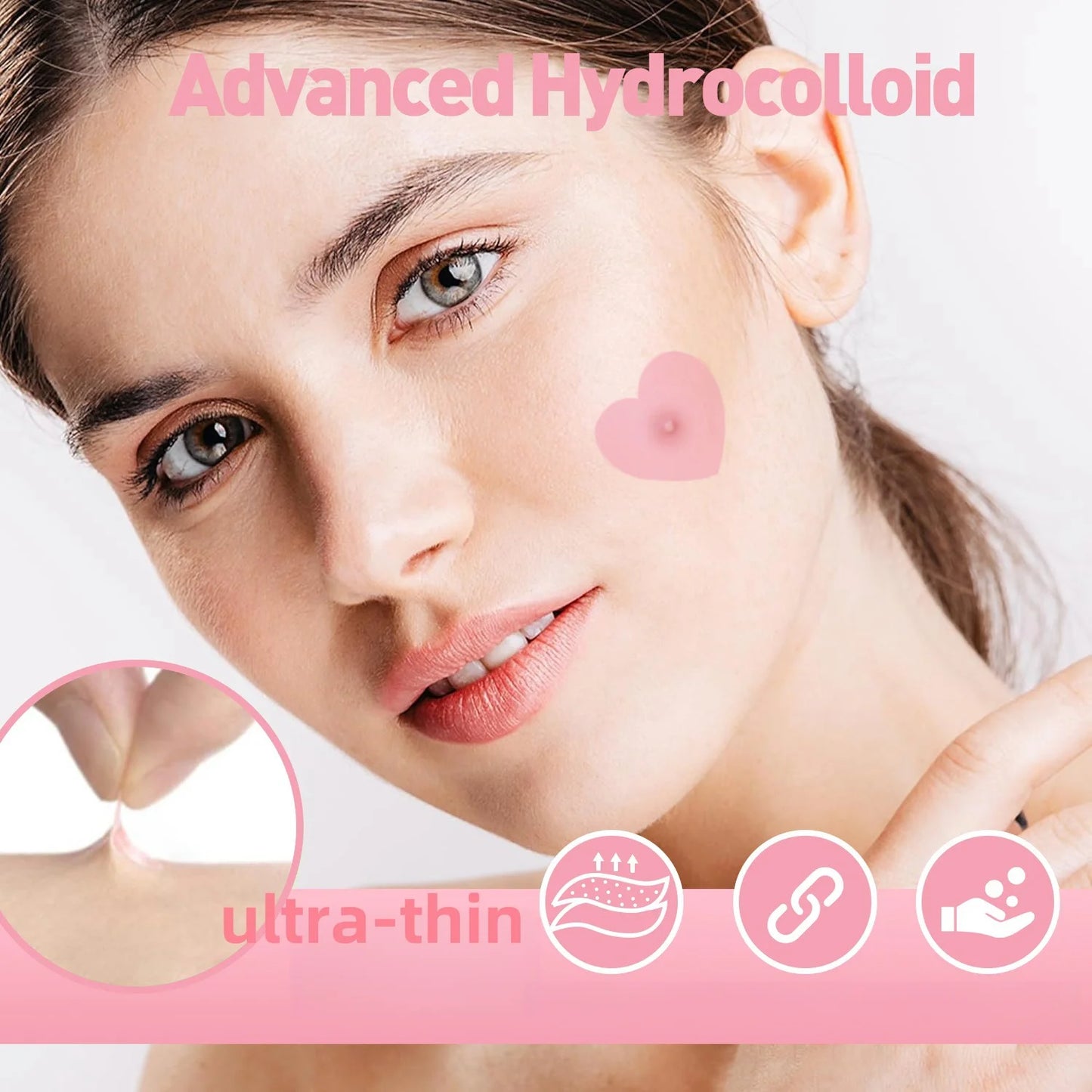 120pcs Color Heart Acne Patches: Clear Clogged Pores, Fight Pimples, Fade Acne Scars & Blemishes for Smooth Skin.