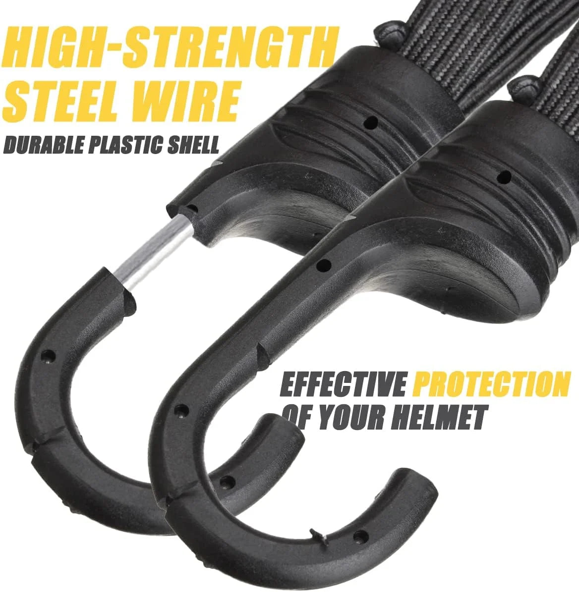 SEAMETAL 60/90CM Motorcycle Helmet Straps Hook Luggage Retractable Elastic Rope Fixed Strap Motos Helmet Luggage Net Accessories