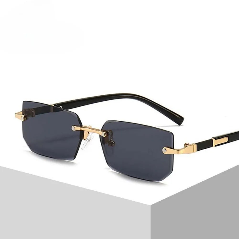 Retro Korean Sunglasses Seaside Frameless Eyeglasse Anti UV400 Gradient Shades