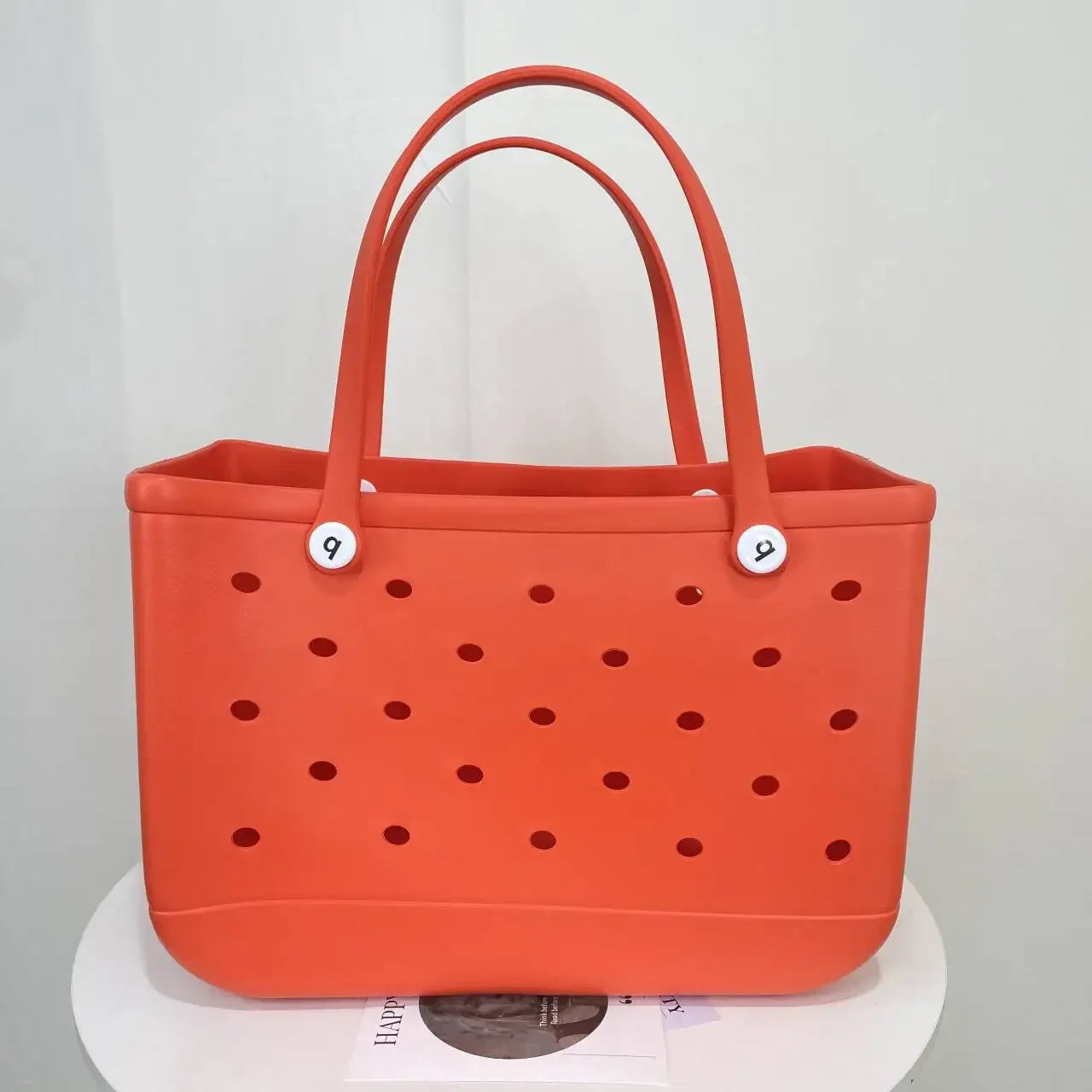 L/XL Croc Beach Tote Bag Rubber EVA Waterproof Basket Extra Large Women Shopping Shoulder Handbag Beach Jelly Sac Tote Bag Purse