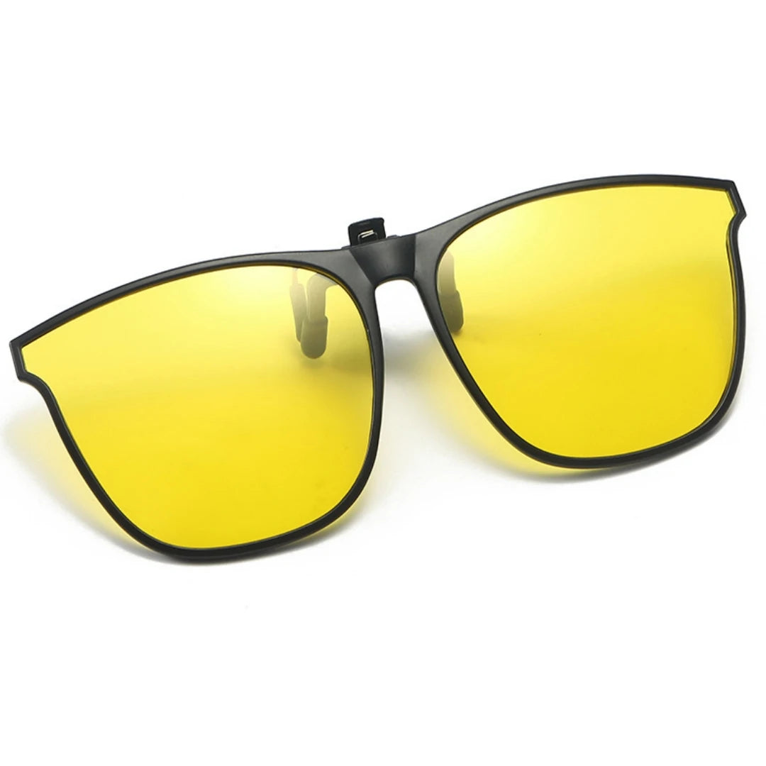 Polarized Clip On Sunglasses Men Car Driver Goggles Vintage Square Sun Glasses Oculos