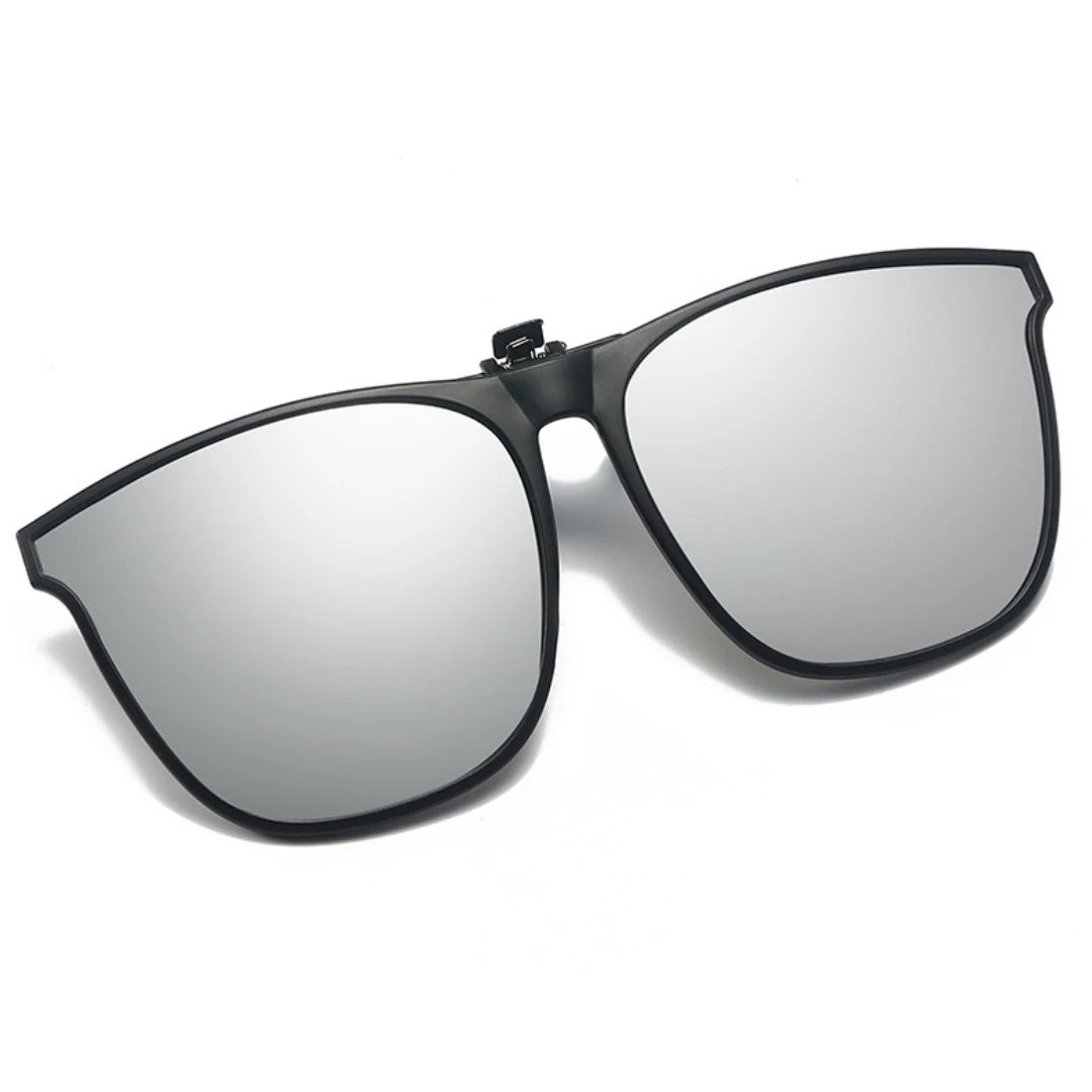 Polarized Clip On Sunglasses Men Car Driver Goggles Vintage Square Sun Glasses Oculos