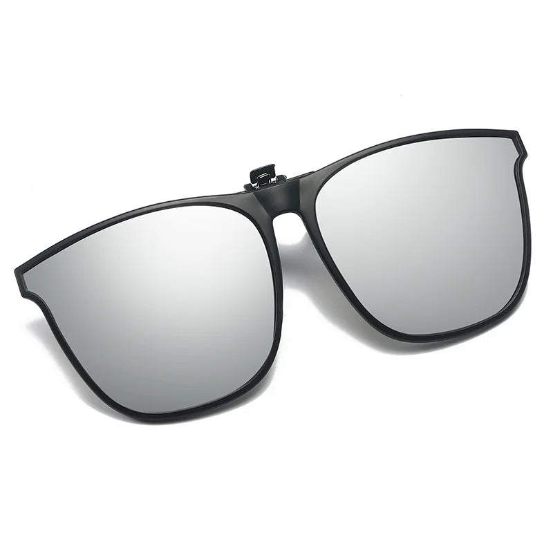 Polarized Clip On Sunglasses Men Car Driver Goggles Vintage Square Sun Glasses Oculos