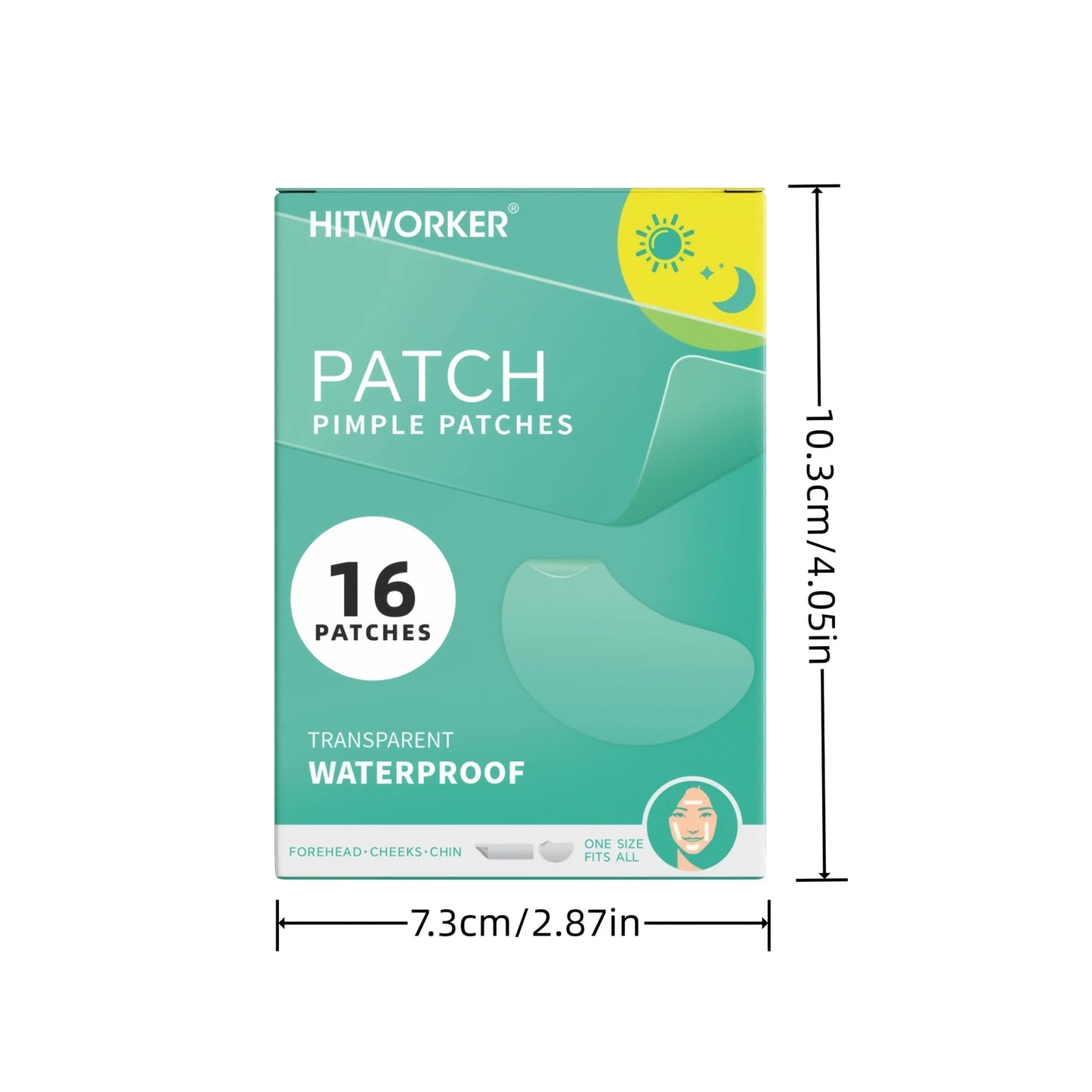 16pcs Clear Rectangle Acne Nose Patches - Day & Night Invisible Blemish Cover Spot Treatment Stickers