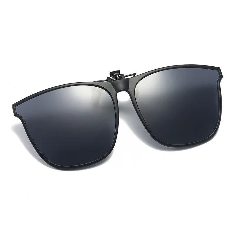 Polarized Clip On Sunglasses Men Car Driver Goggles Vintage Square Sun Glasses Oculos