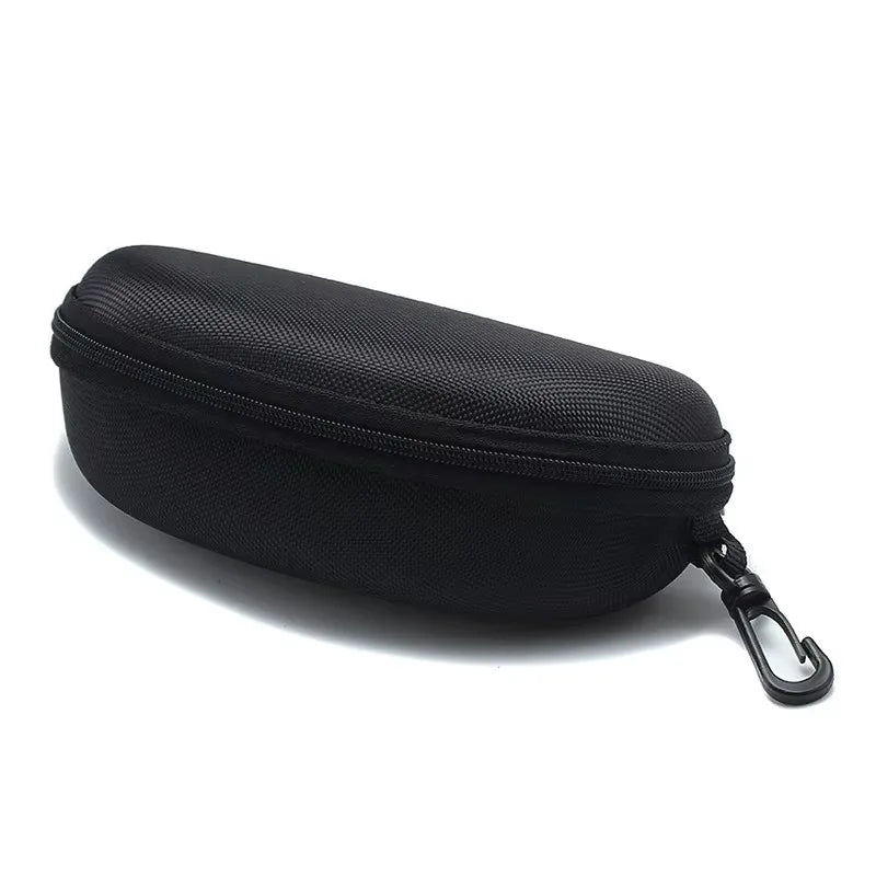 1PC Portable Zipper Carabiner Sunglasses Protector Box Hard Eye Glasses Case Travel Pack Glasses Case Eyewear Accessories