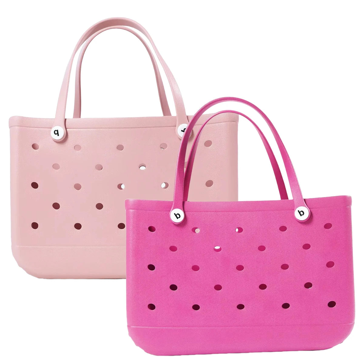 L/XL Croc Beach Tote Bag Rubber EVA Waterproof Basket Extra Large Women Shopping Shoulder Handbag Beach Jelly Sac Tote Bag Purse