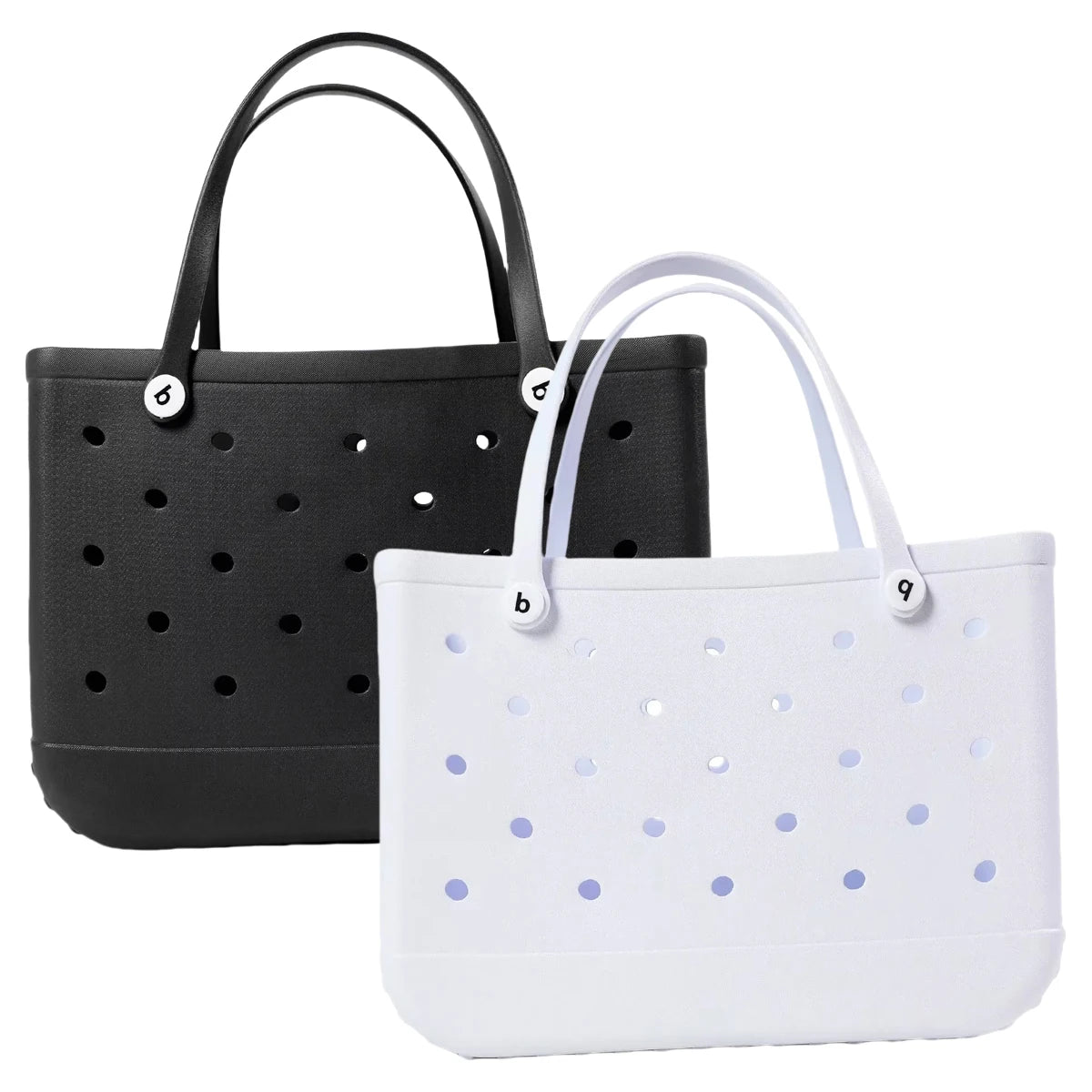 L/XL Croc Beach Tote Bag Rubber EVA Waterproof Basket Extra Large Women Shopping Shoulder Handbag Beach Jelly Sac Tote Bag Purse