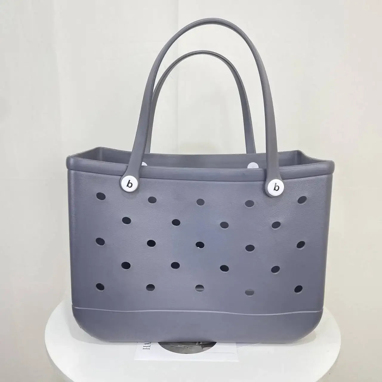 L/XL Croc Beach Tote Bag Rubber EVA Waterproof Basket Extra Large Women Shopping Shoulder Handbag Beach Jelly Sac Tote Bag Purse
