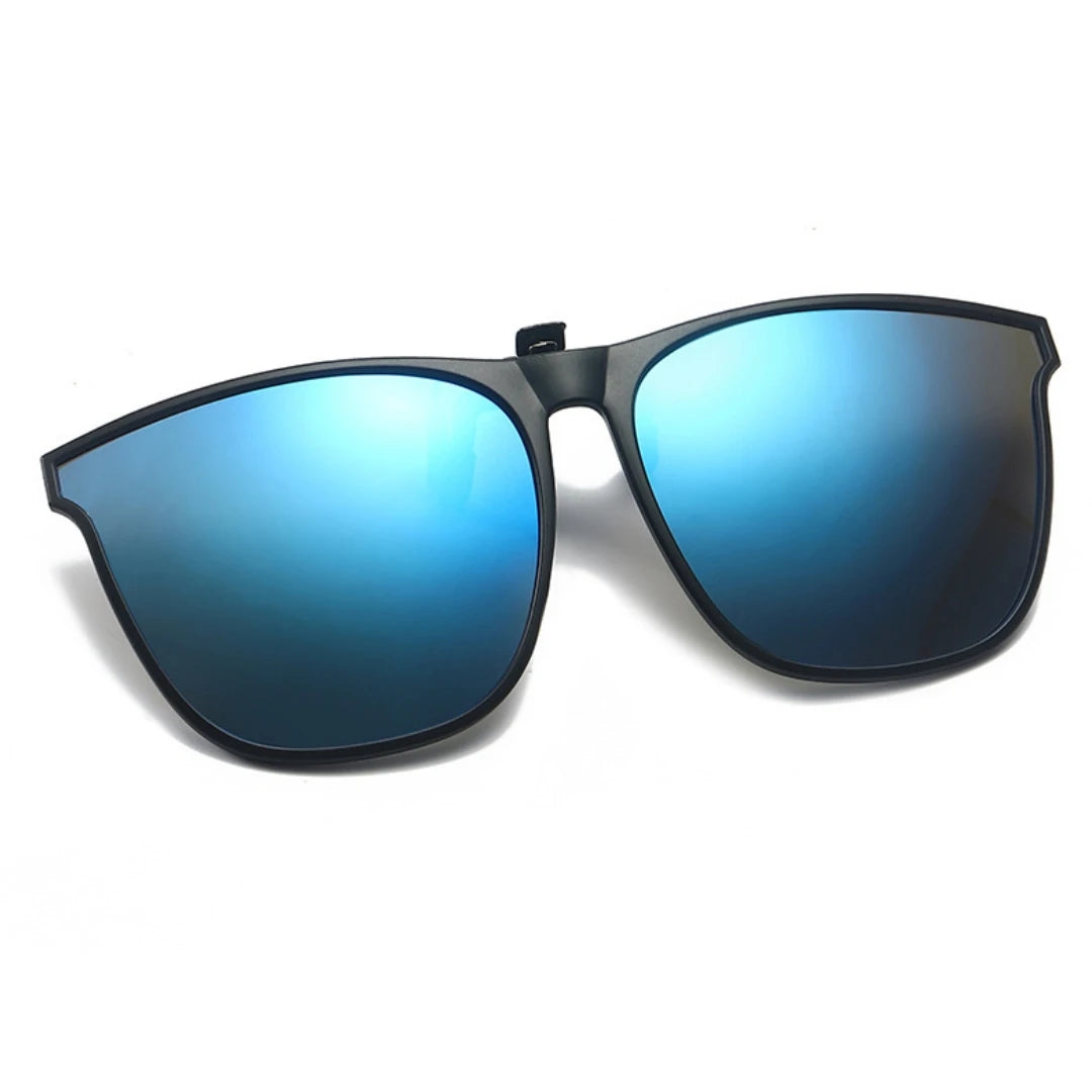 Polarized Clip On Sunglasses Men Car Driver Goggles Vintage Square Sun Glasses Oculos