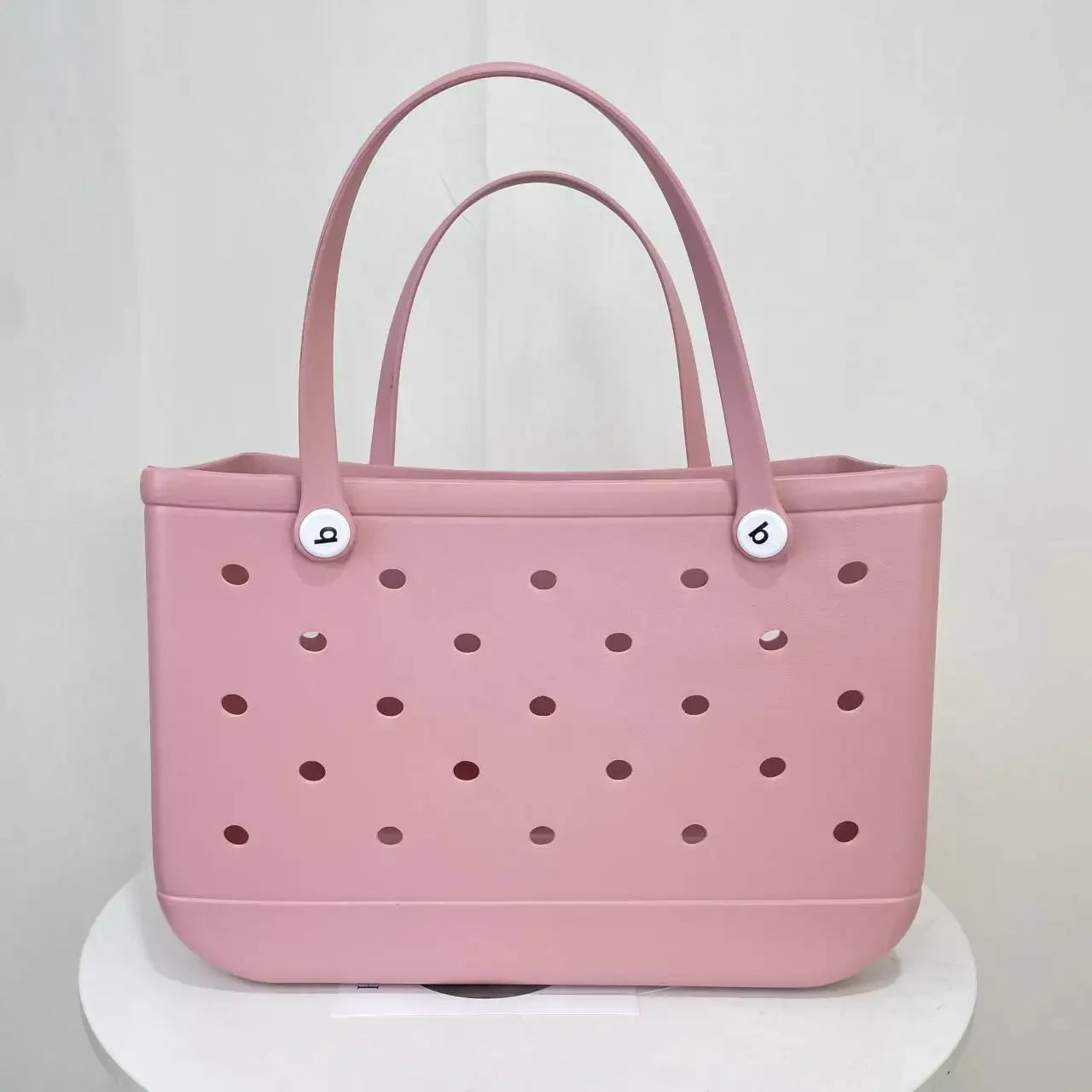 L/XL Croc Beach Tote Bag Rubber EVA Waterproof Basket Extra Large Women Shopping Shoulder Handbag Beach Jelly Sac Tote Bag Purse