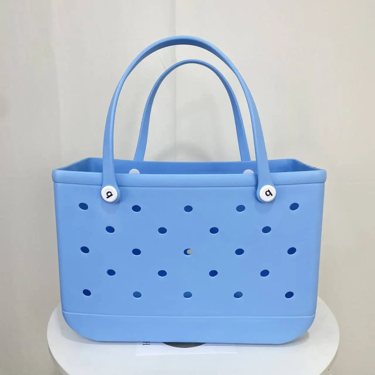 L/XL Croc Beach Tote Bag Rubber EVA Waterproof Basket Extra Large Women Shopping Shoulder Handbag Beach Jelly Sac Tote Bag Purse