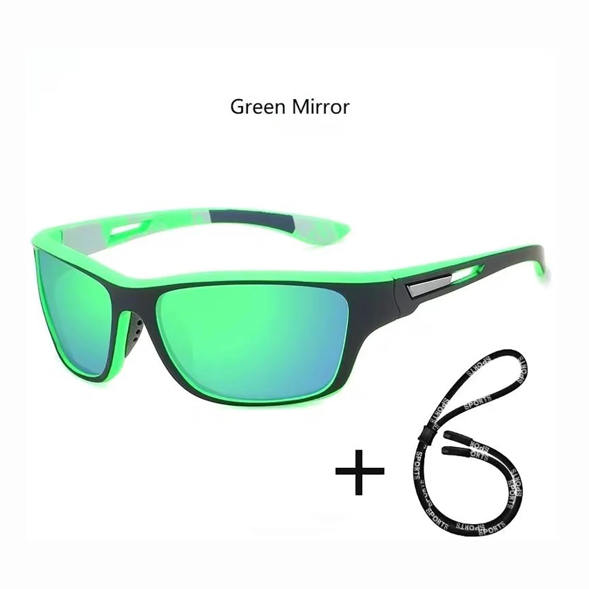 Fashion Polarized Sports Sunglasses With Chain Men Women Brand Designer Retro Sun Glasses Cycling Climbing Fishing UV400 Eyewear