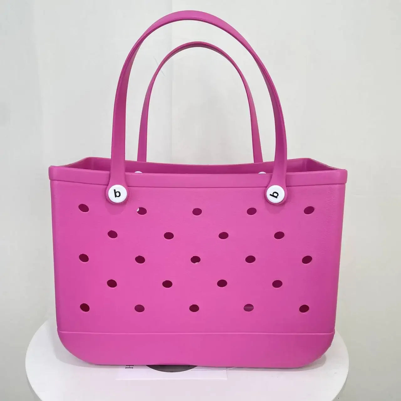 L/XL Croc Beach Tote Bag Rubber EVA Waterproof Basket Extra Large Women Shopping Shoulder Handbag Beach Jelly Sac Tote Bag Purse