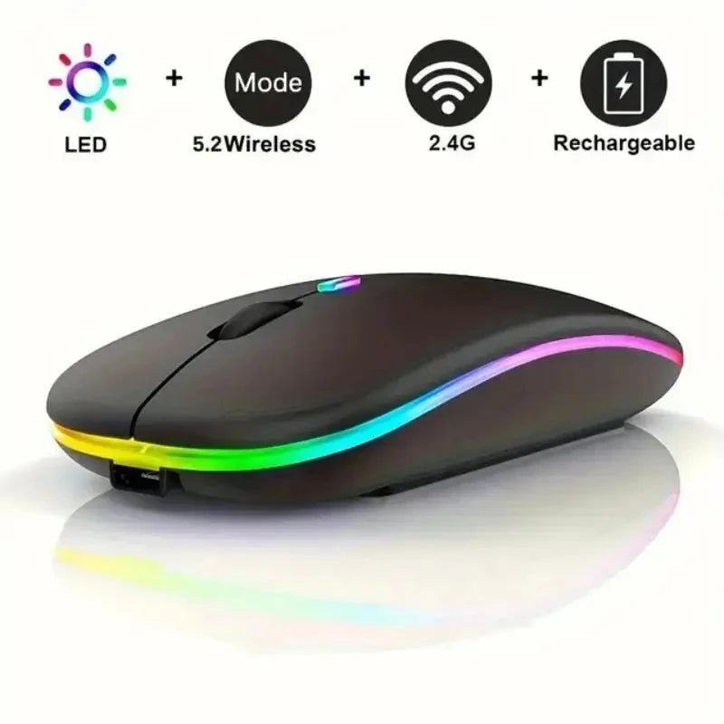 2025New Wireless Mouse Gaming Mouse Backlight USB Compatible RGB Rechargeable Mice Silent Backlit Ergonomic Mouse for Laptop PC