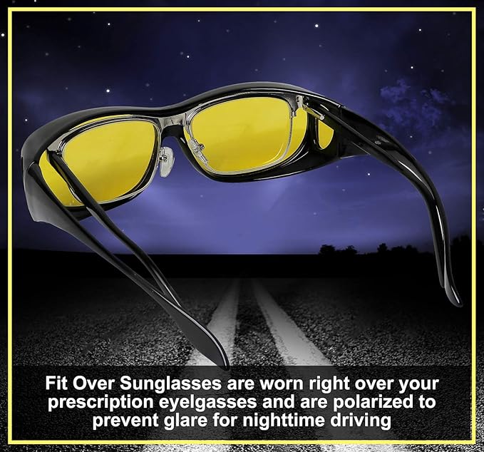 2025 KJOY Brand Night Vision Sunglasses Car Night Driving Glasses Driver Goggles Unisex Sun Glasses UV Protection Sunglasses