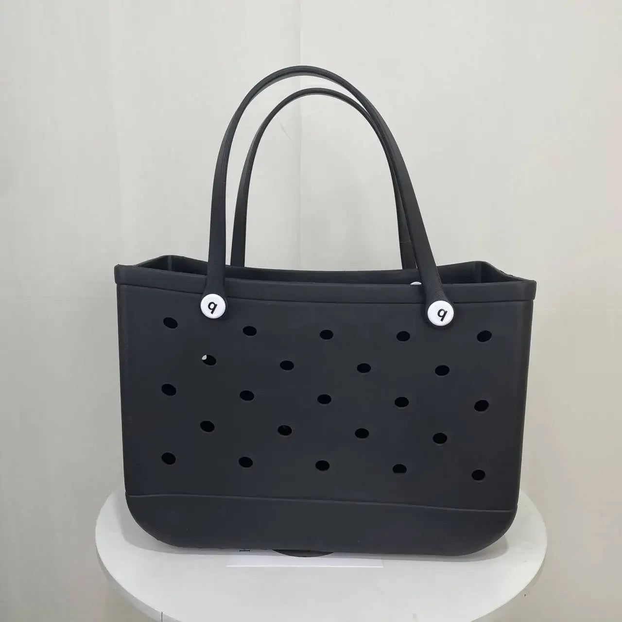 L/XL Croc Beach Tote Bag Rubber EVA Waterproof Basket Extra Large Women Shopping Shoulder Handbag Beach Jelly Sac Tote Bag Purse