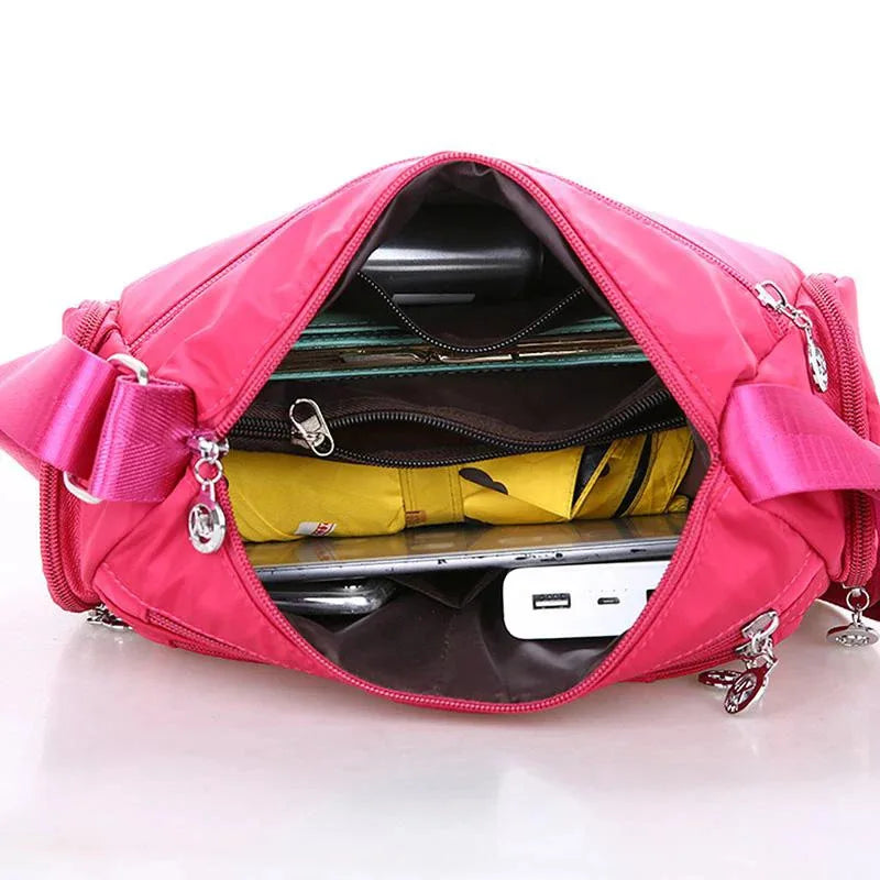 Women's casual large capacity crossbody bag, multifunctional waterproof shoulder bag, shopping handbag