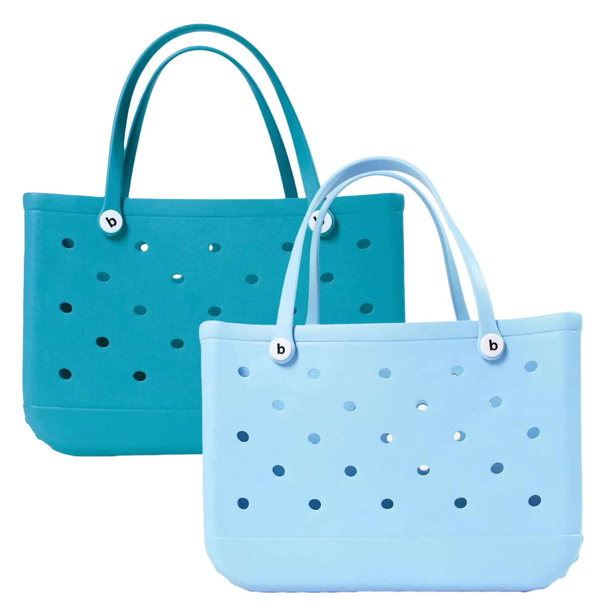 L/XL Croc Beach Tote Bag Rubber EVA Waterproof Basket Extra Large Women Shopping Shoulder Handbag Beach Jelly Sac Tote Bag Purse