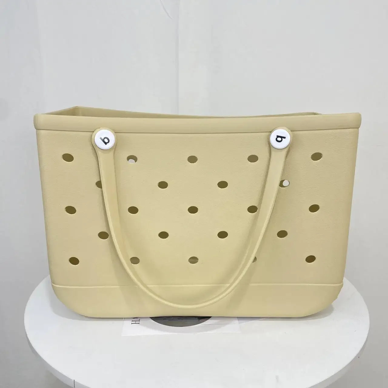 L/XL Croc Beach Tote Bag Rubber EVA Waterproof Basket Extra Large Women Shopping Shoulder Handbag Beach Jelly Sac Tote Bag Purse
