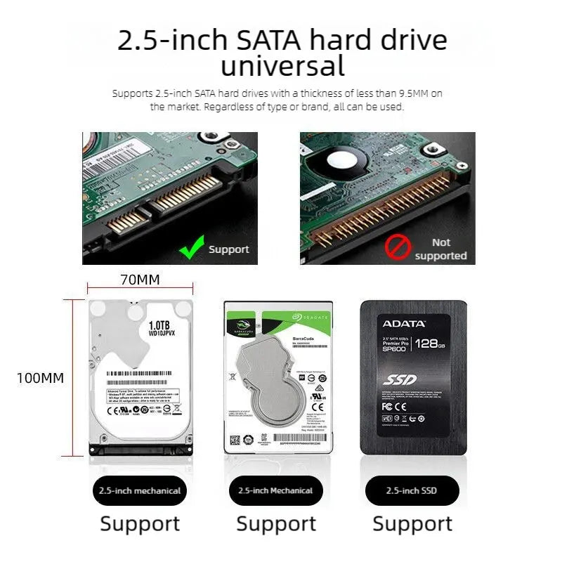 USB 3.0 to SATA Adapter Cable Support 22 Pin 2.5 Inch External HDD SSD Hard Disk Drive Cable