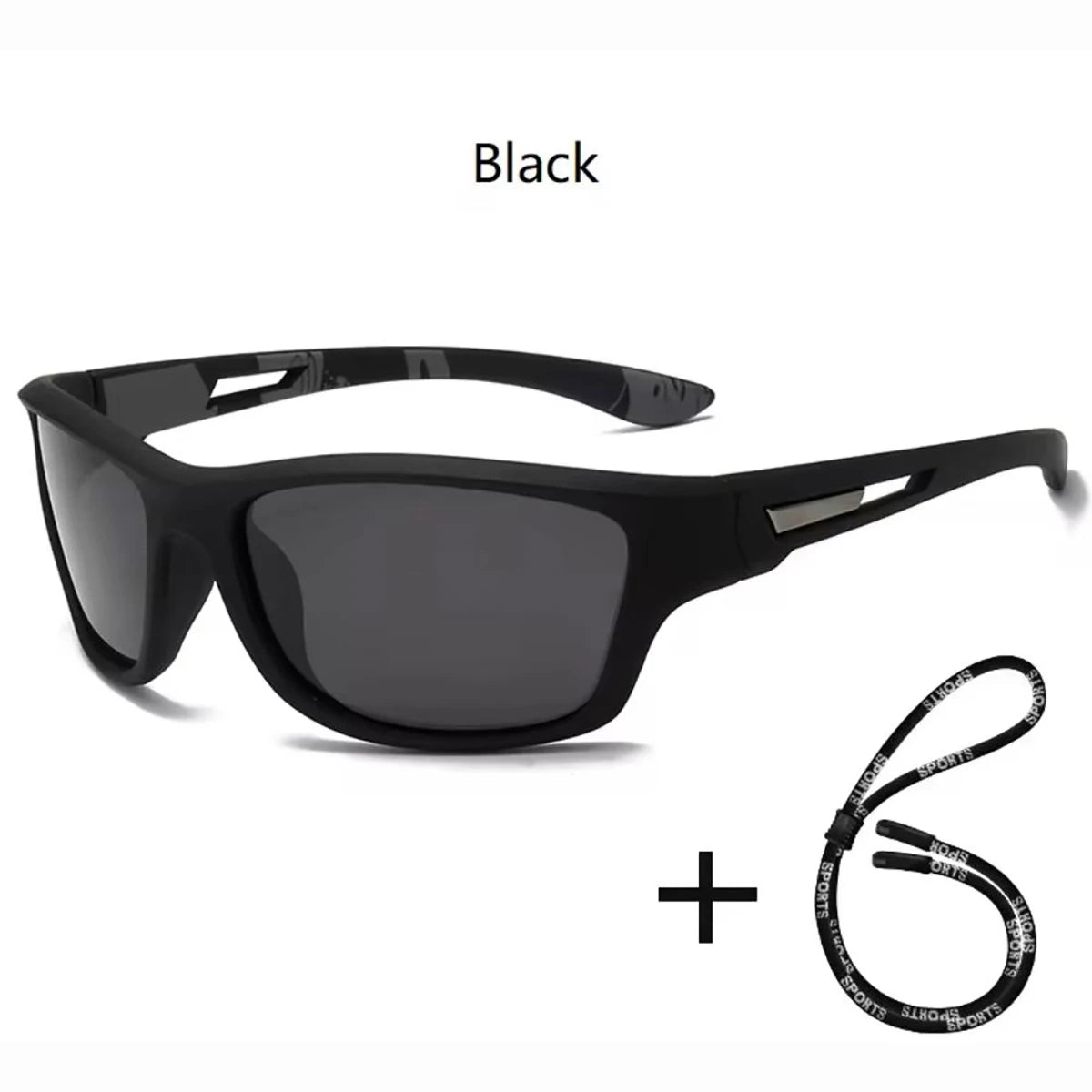 Fashion Polarized Sports Sunglasses With Chain Men Women Brand Designer Retro Sun Glasses Cycling Climbing Fishing UV400 Eyewear