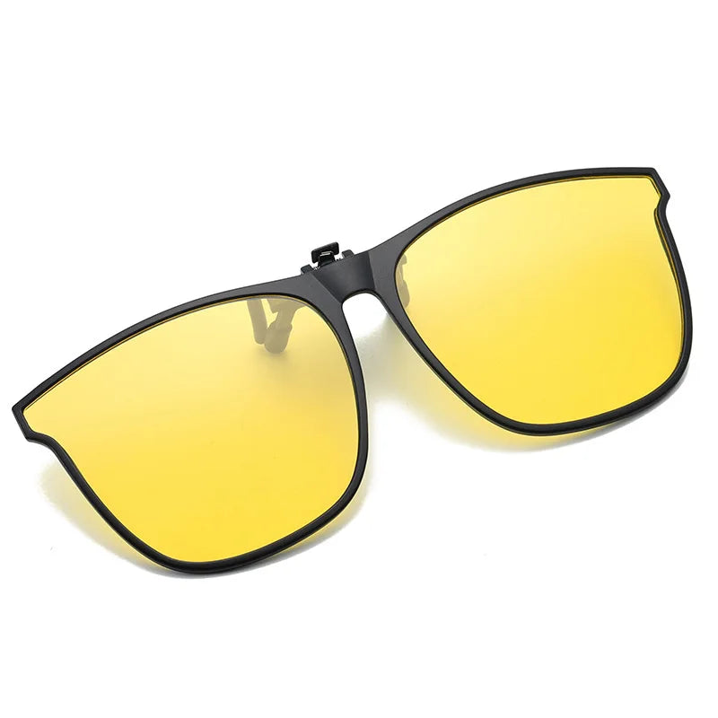 Polarized Clip On Sunglasses Men Women Photochromic Car Driver Goggles Night Vision Glasses Anti Glare Vintage Square Glasses