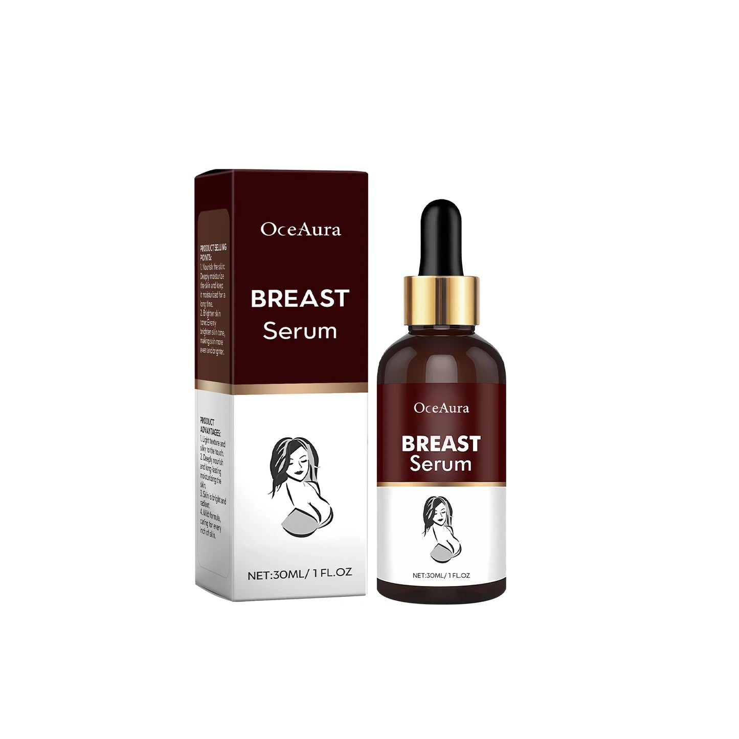 Breast Massage Serum Firming Lifting Enhance Breast Elasticity Brightening Skin Tone Relieve Dryness Nourishing Breast Care Oil