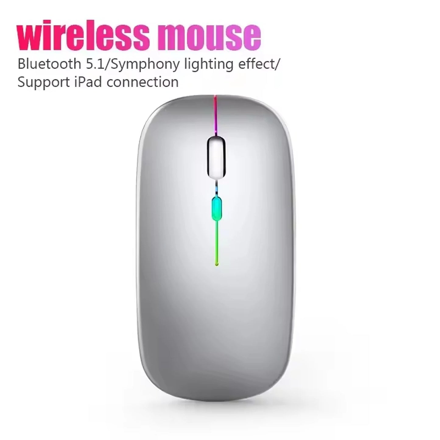 2025New Wireless Mouse Gaming Mouse Backlight USB Compatible RGB Rechargeable Mice Silent Backlit Ergonomic Mouse for Laptop PC