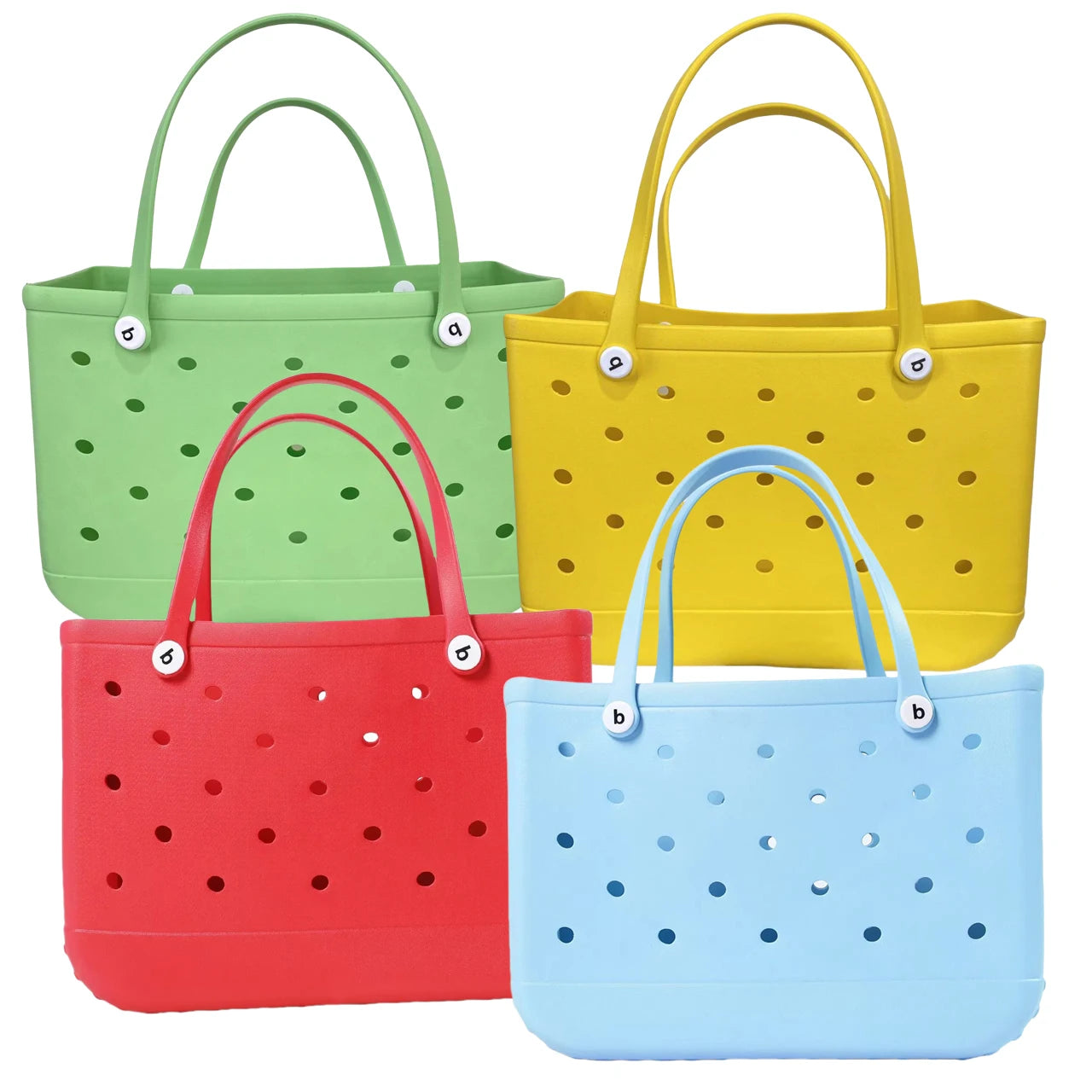 L/XL Croc Beach Tote Bag Rubber EVA Waterproof Basket Extra Large Women Shopping Shoulder Handbag Beach Jelly Sac Tote Bag Purse