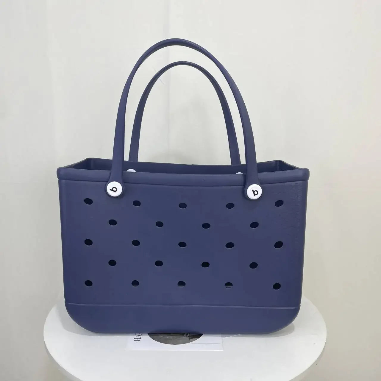 L/XL Croc Beach Tote Bag Rubber EVA Waterproof Basket Extra Large Women Shopping Shoulder Handbag Beach Jelly Sac Tote Bag Purse