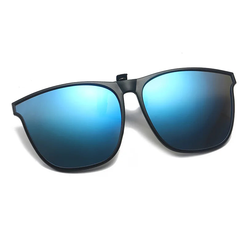 Polarized Clip On Sunglasses Men Car Driver Goggles Vintage Square Sun Glasses Oculos