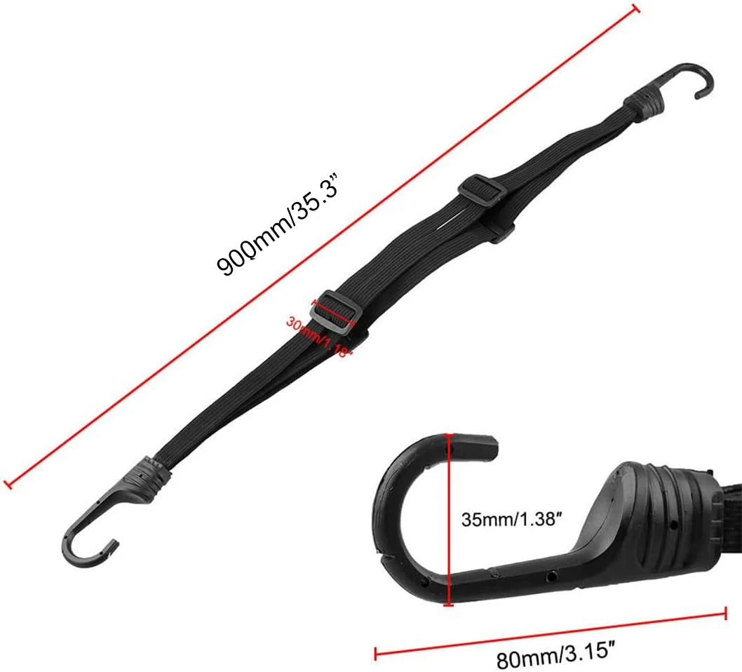 SEAMETAL 60/90CM Motorcycle Helmet Straps Hook Luggage Retractable Elastic Rope Fixed Strap Motos Helmet Luggage Net Accessories