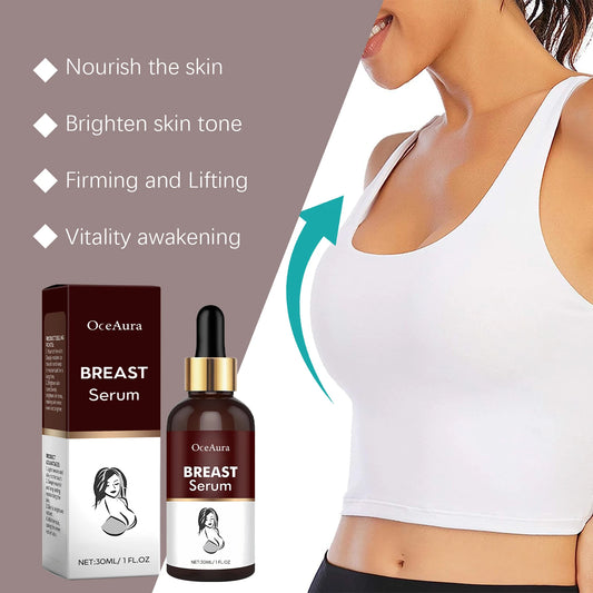 Breast Massage Serum Firming Lifting Enhance Breast Elasticity Brightening Skin Tone Relieve Dryness Nourishing Breast Care Oil