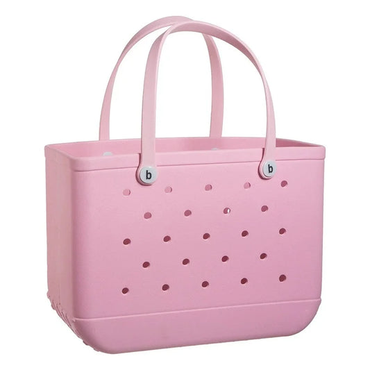 L/XL Croc Beach Tote Bag Rubber EVA Waterproof Basket Extra Large Women Shopping Shoulder Handbag Beach Jelly Sac Tote Bag Purse