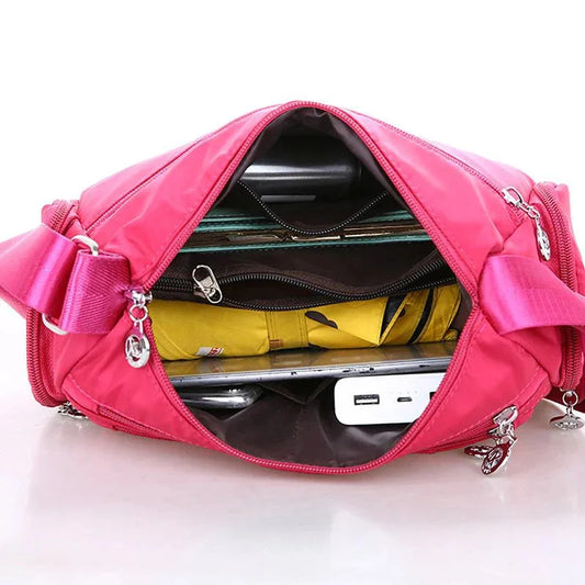 Women's casual large capacity crossbody bag, multifunctional waterproof shoulder bag, shopping handbag