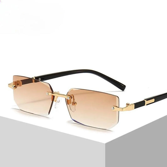 Retro Korean Sunglasses Seaside Frameless Eyeglasse Anti UV400 Gradient Shades