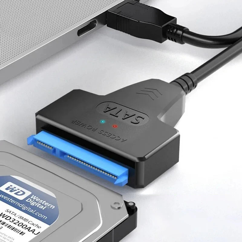 SATA to USB 3.0 Cable, USB 3.0 to SATA Adapter, Compatible with 2.5" SATA III HDD&SSD Hard Disk Driver