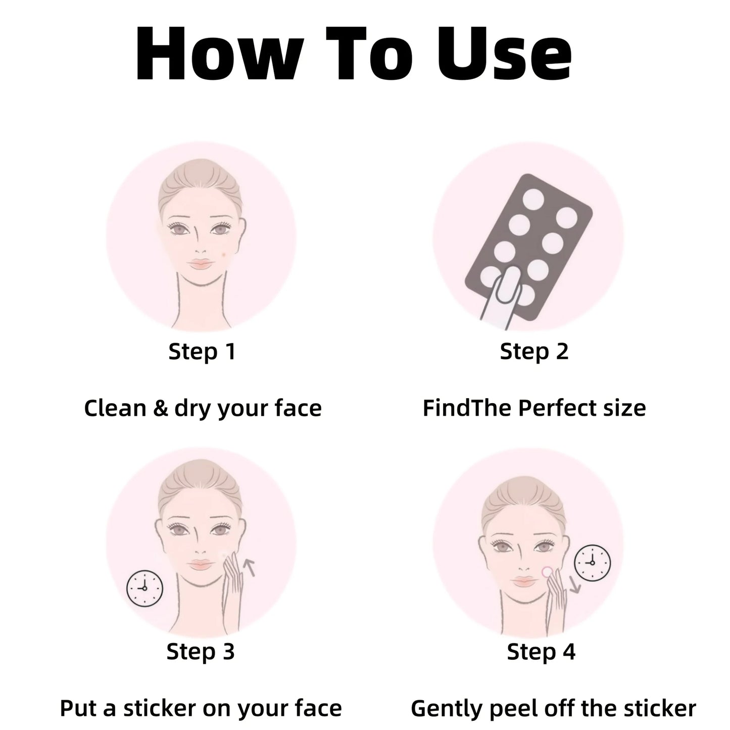 16pcs Clear Rectangle Acne Nose Patches - Day & Night Invisible Blemish Cover Spot Treatment Stickers